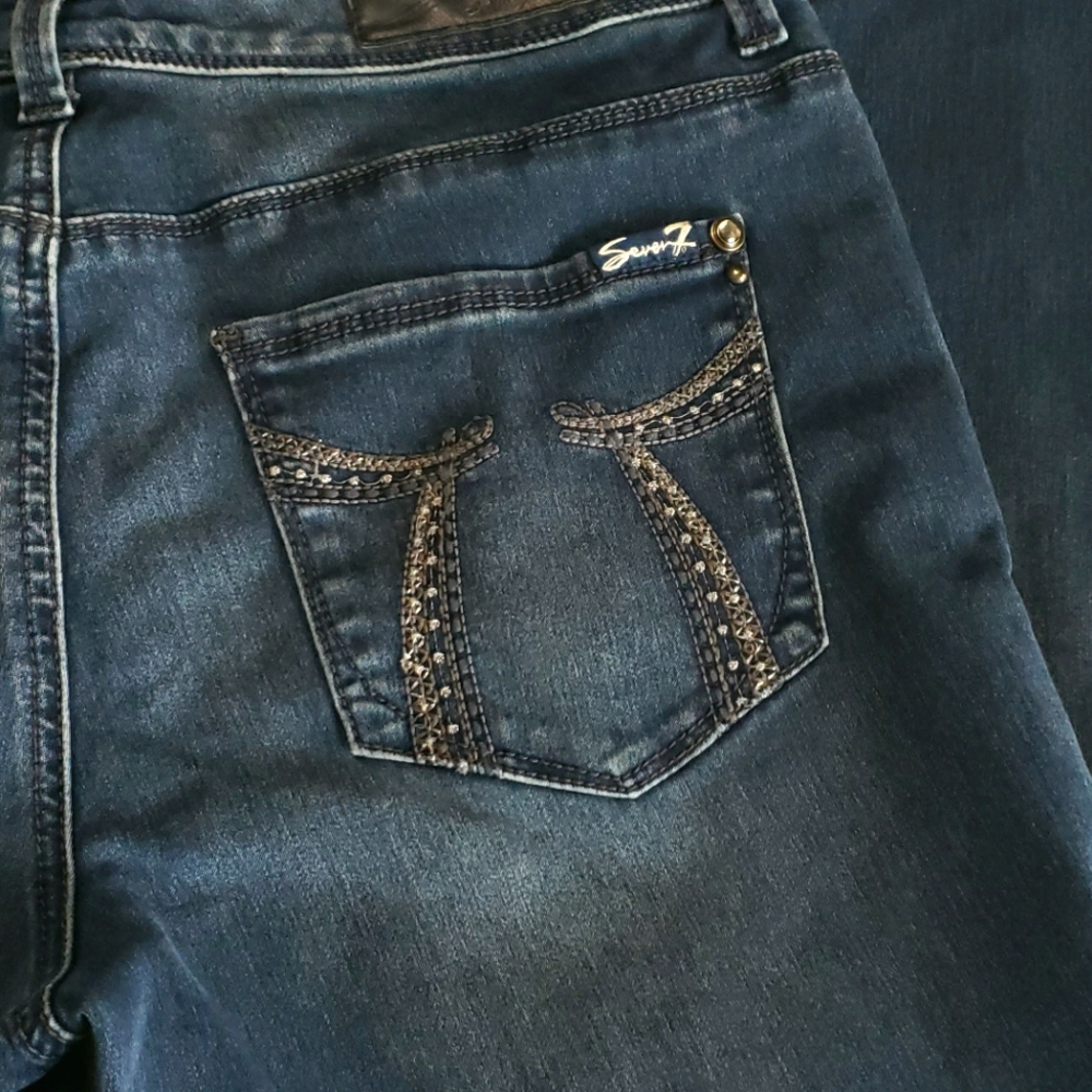 Seven7  Rocker Slim Jeans Size 6 - Picture 4 of 9